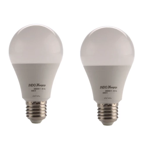 76UD9MJydQedC7T3AUaZM0EKest527WK33S1l2X4mArYpdJ3S4.jpg_512X512X70.jpg لامپ ال ای دی 12 وات ایندوکپ مدل حبابی پایه E27 مجموعه 2 عددی - Image 1