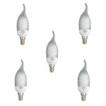 لامپ کم مصرف 9 وات اس پی ان مدل 90 پایه e14 بسته 5 عددی