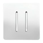 کلید دو پل صنایع آسیا الکتریک مدل کریستال WHI-SLV بسته 10عددی