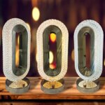 چراغ رومیزی مدل کریستال بیضی کد 404053 - Image 7