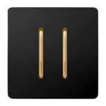 کلید دو پل صنایع آسیا الکتریک مدل کریستال BLK-GLD