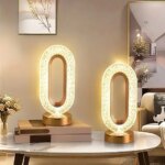 چراغ رومیزی مدل کریستال بیضی کد 404053 - Image 5