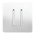 کلید دو پل صنایع آسیا الکتریک مدل کریستال WHI-SLV