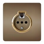 پریز تلفن دو منظوره صنایع آسیا الکتریک مدل کریستال BEI-GLD