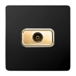 پریز آنتن صنایع آسیا الکتریک مدل کریستال BLK-GLD - Image 2