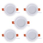 پنل توکار اس ام دی 7 وات پارس شعاع توس مدل دایره گلاریس 5 عددی