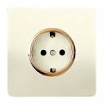 پریز برق ارت دار آسیا مدل کریستال صدفی - Image 2