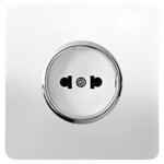 پریز برق ساده صنایع آسیا الکتریک مدل کریستال WHI-SLV - Image 2