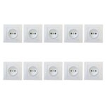 پریز برق محافظ دار دلند مدل آسا بسته 10 عددی