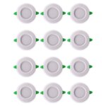 لامپ توکار 9 وات پارس شعاع توس مدل گلاریس دایرهای بسته 12 عددی