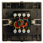 پریز تلفن دوقلو صنایع آسیا الکتریک مدل کریستال BEI-GLD