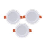 پنل ال ای دی 9 وات پارس شعاع توس مدل گلاریس دایره بسته 3 عددی