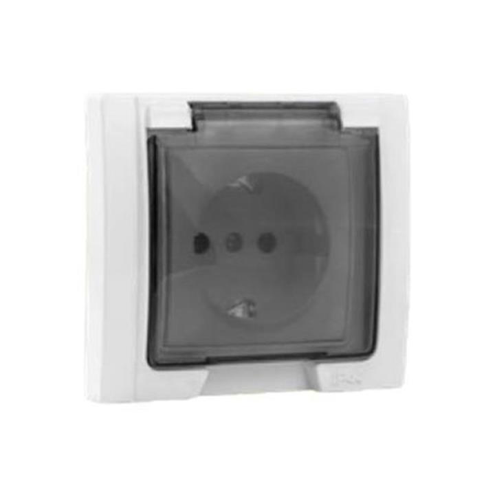 2241 پریز ارتدار پلی آمید توکار دربدار پارت الکتریک مدل آذین کد7241 - Image 1