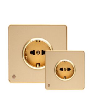 پریز برق ارت دار بِژ آسیاالکتریک مدل یاقوت